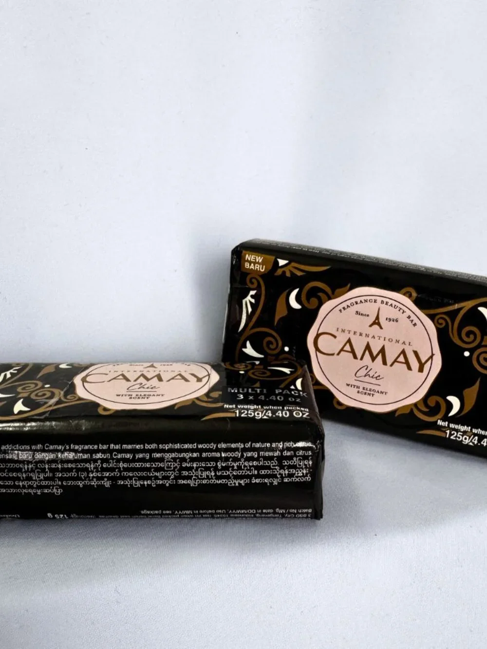 3 Bars New Baru International Camay CHIC Fragrance Beauty Soap 125g | Indonesia